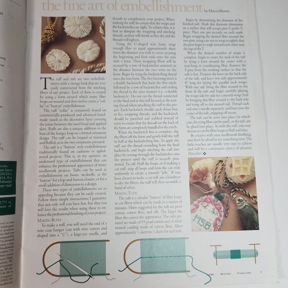 Vintage Sheep Cross Stitch Patterns Book  Needlework Fine Lines 1998 - Picture 3 of 6